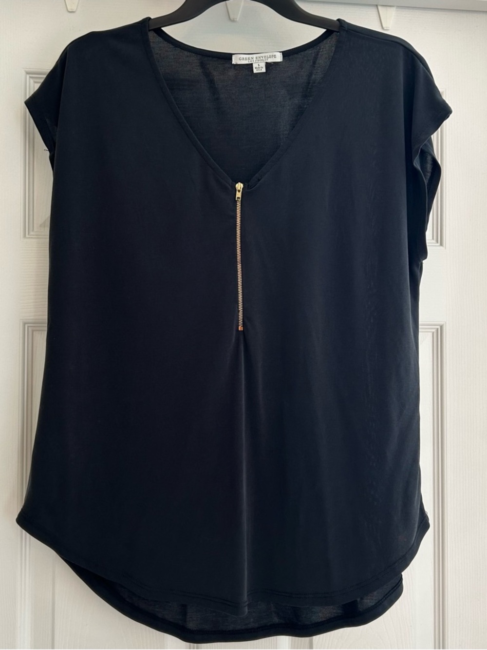 Green Envelope Black Top Size Large